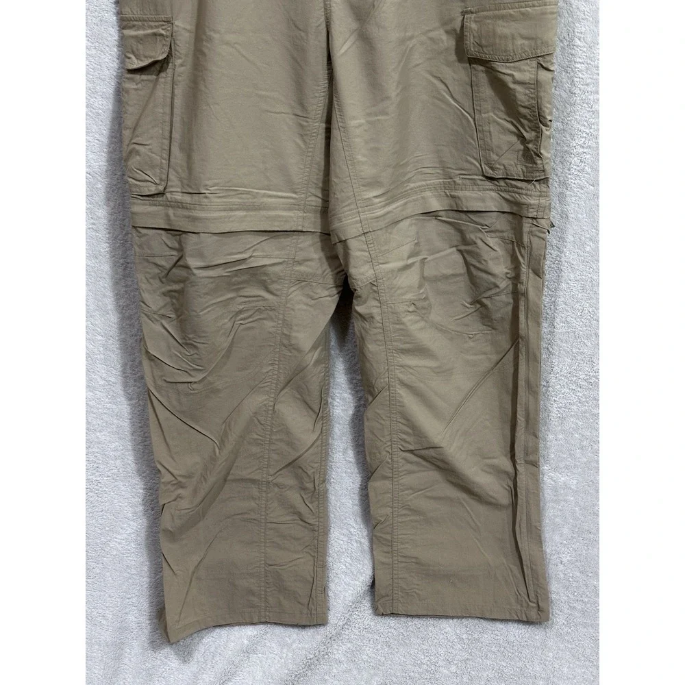 REI Convertible Pants Mens XL 32 Tall Brown Hiking Stretch Cargo‎ Outdoor Zip
